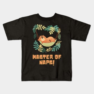 Master of Naps: The Capybara Siesta Kids T-Shirt